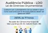População poderá opinar sobre os gastos do município: audiência será no dia 25 de maio