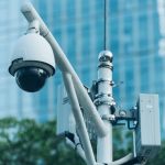 CCTV security camera in city of China.